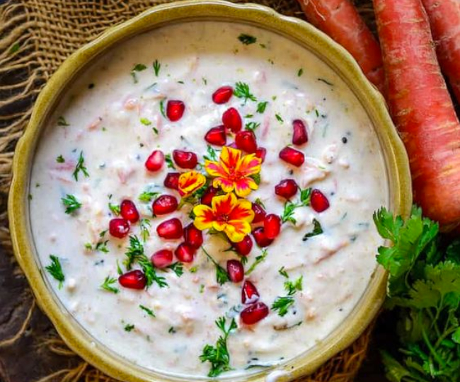 कैरेट रायता (Pic credit- Pinterest, whiskaffair)